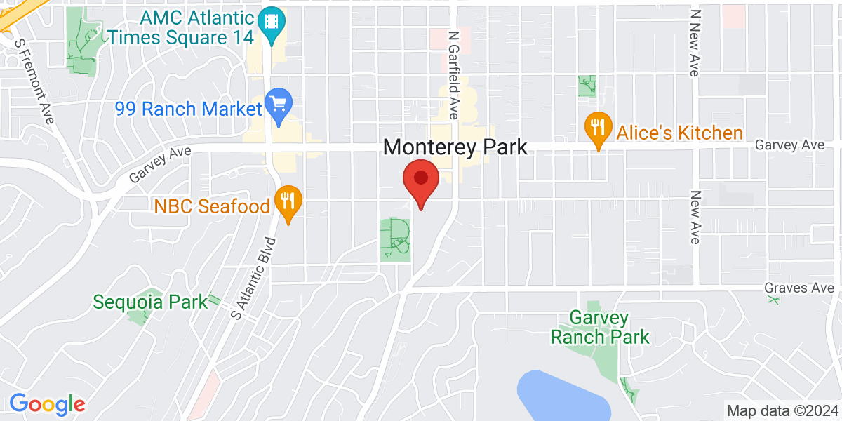 Map of Monterey Park Bruggemeyer Library